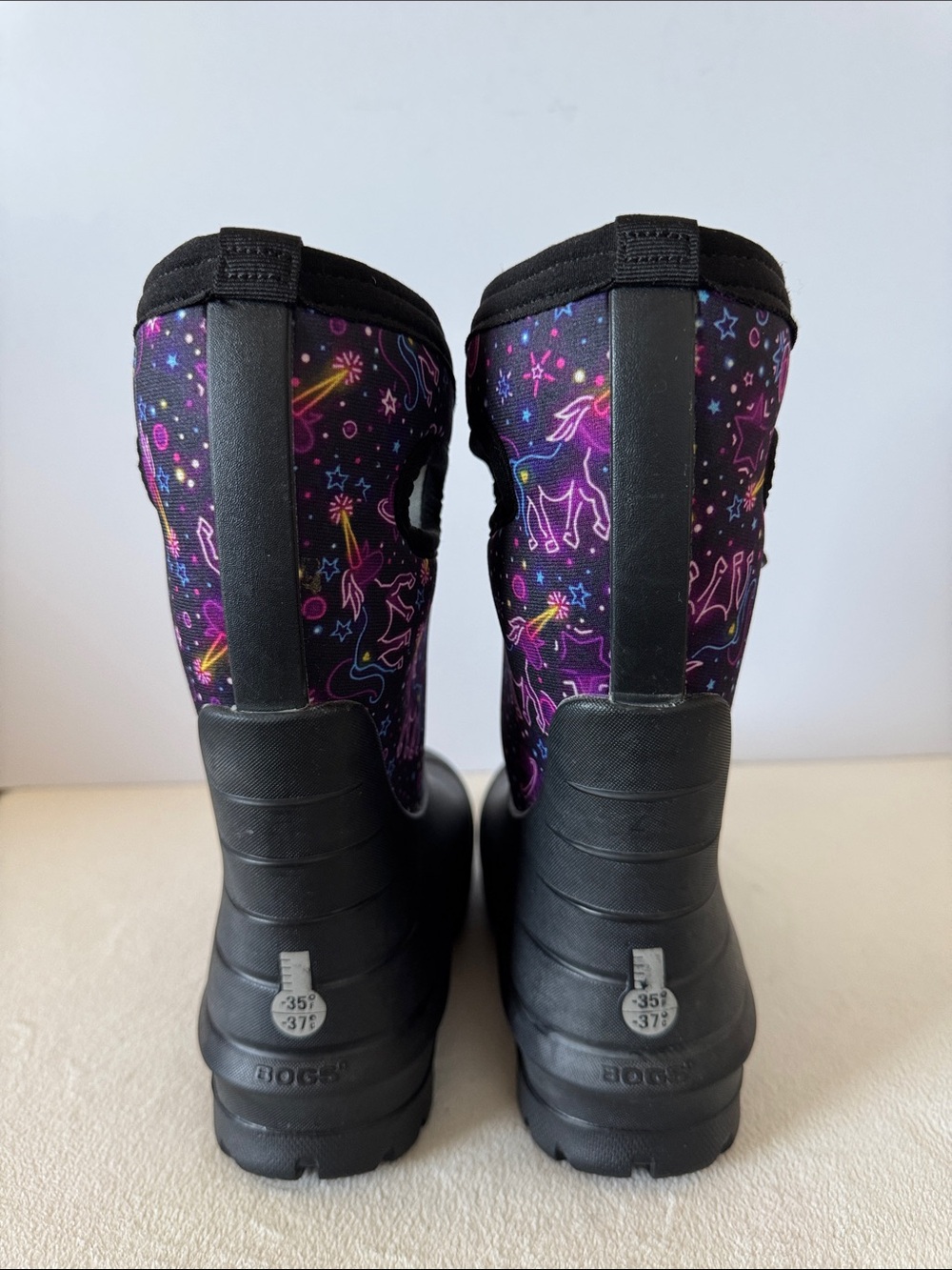 Bogs Neo-Classic Girl's Unicorn Insulated Waterproof Winter Boots - Picture 3 of 9